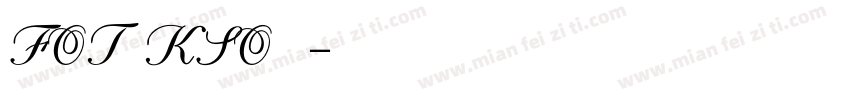 FOT KSO闘龍字体转换